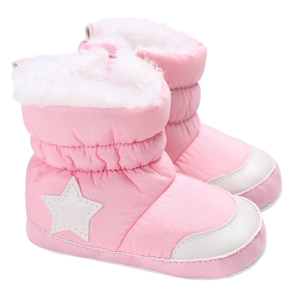 Simple Star Pattern Baby Boys Girls Casual Anti-Slip Winter Boots Thicken Shoes