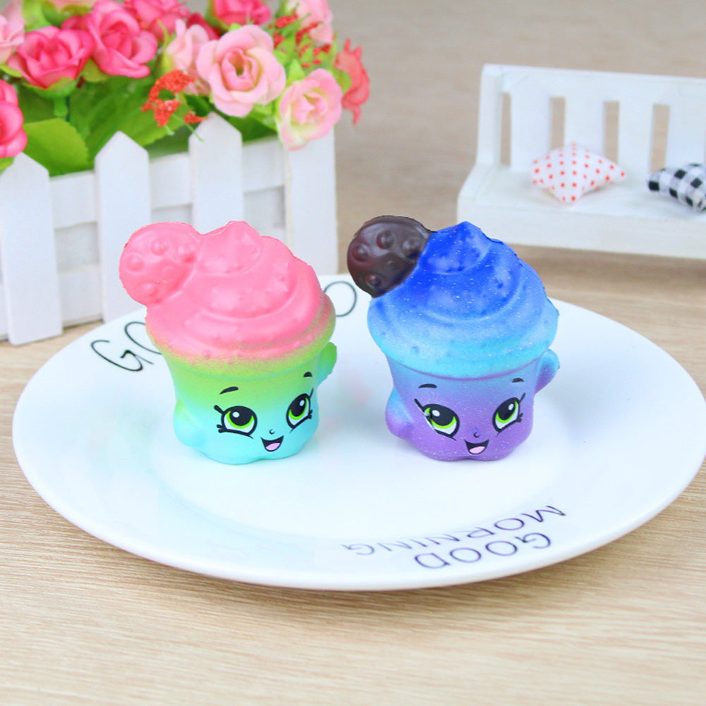 2Pcs Squishy Slow Rising Galaxy Broccoli Cake Stress Reliever Kids Squeeze Toys