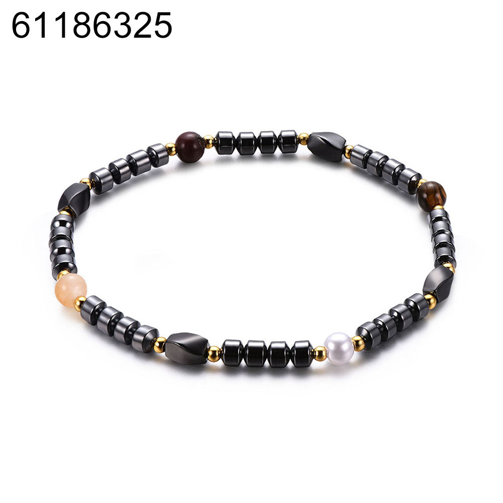 Fashion Faux Hematite Hand Jewelry Party Club Women Men Bracelet Magnetic Gift