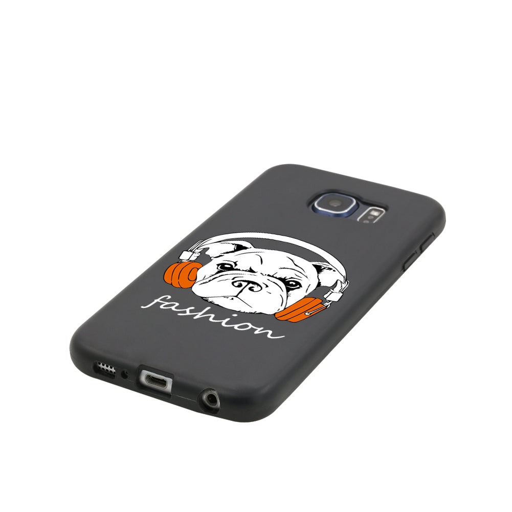 Dog with Headphone Touch Screen Flip Full Case for iPhone 6S Samsung S6 S7 Edge