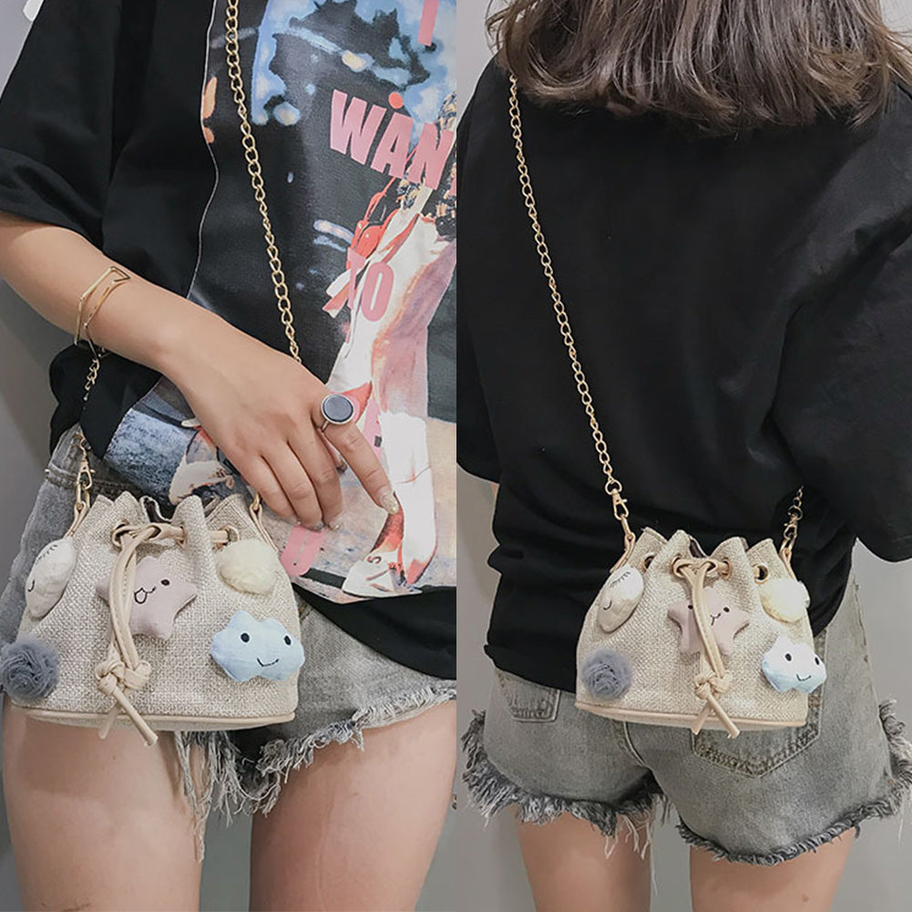 Lovely Pendant Nylon Women Cross Body Shoulder Bag Pouch Shopping Gift