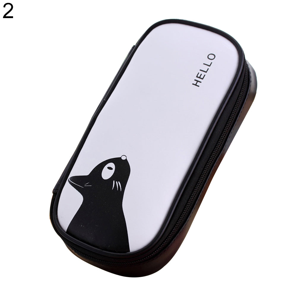 Animal Plant Large Capacity Pen Pouch Pencil Case Stationery Storage Bag Box