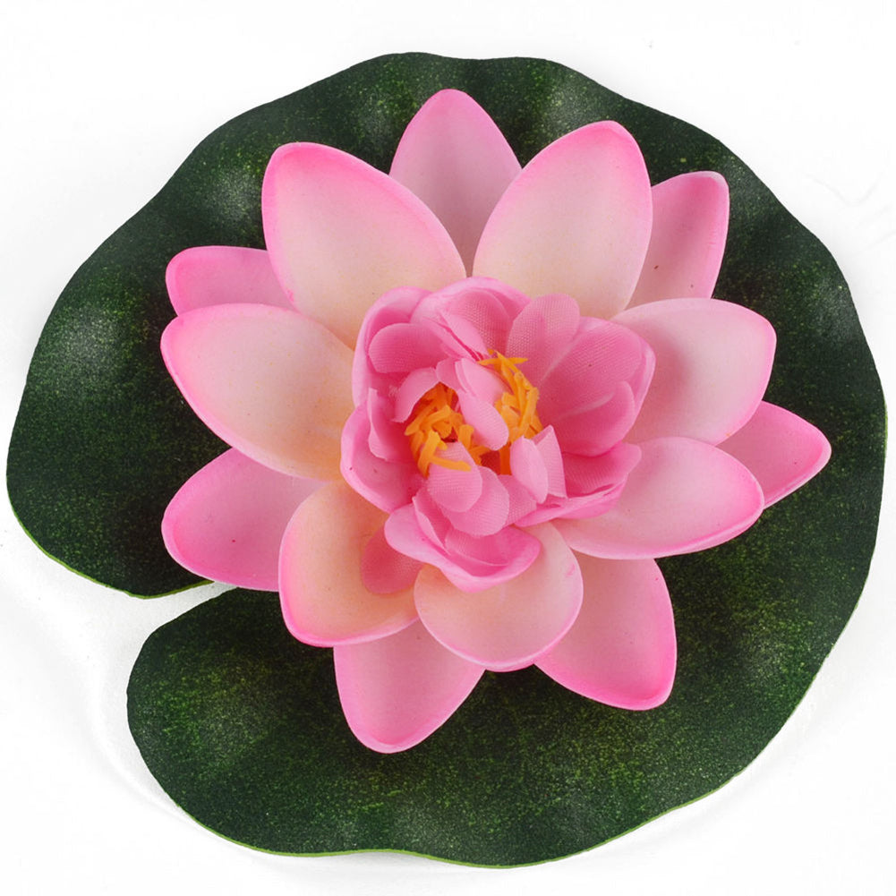 Artificial Water Lily Floating Flower Lotus Home Yard Pond Fish Tank Decor