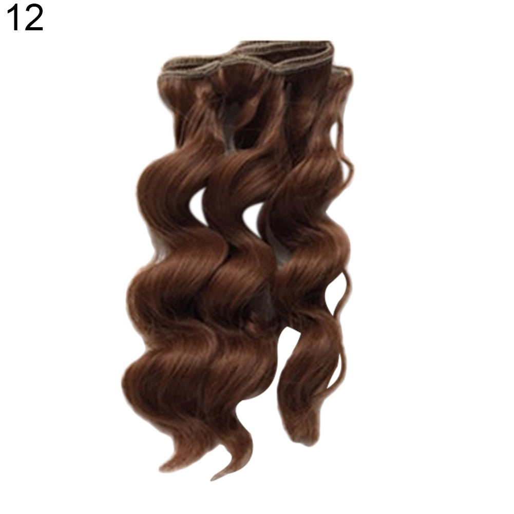 15cm Wig DIY Curly Hair for Barbie Repair Accessories Solid Color Kids Toys