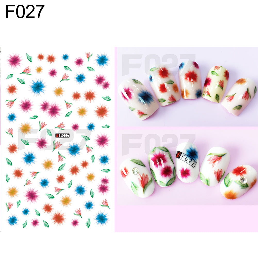 1 Sheet Flowers Butterfly Pattern Nail Art Stickers DIY Decal Manicure Tools