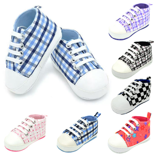 Baby Infants Autumn Summer Breathable Anti-slip Canvas Soft Sole Shoes Sneakers