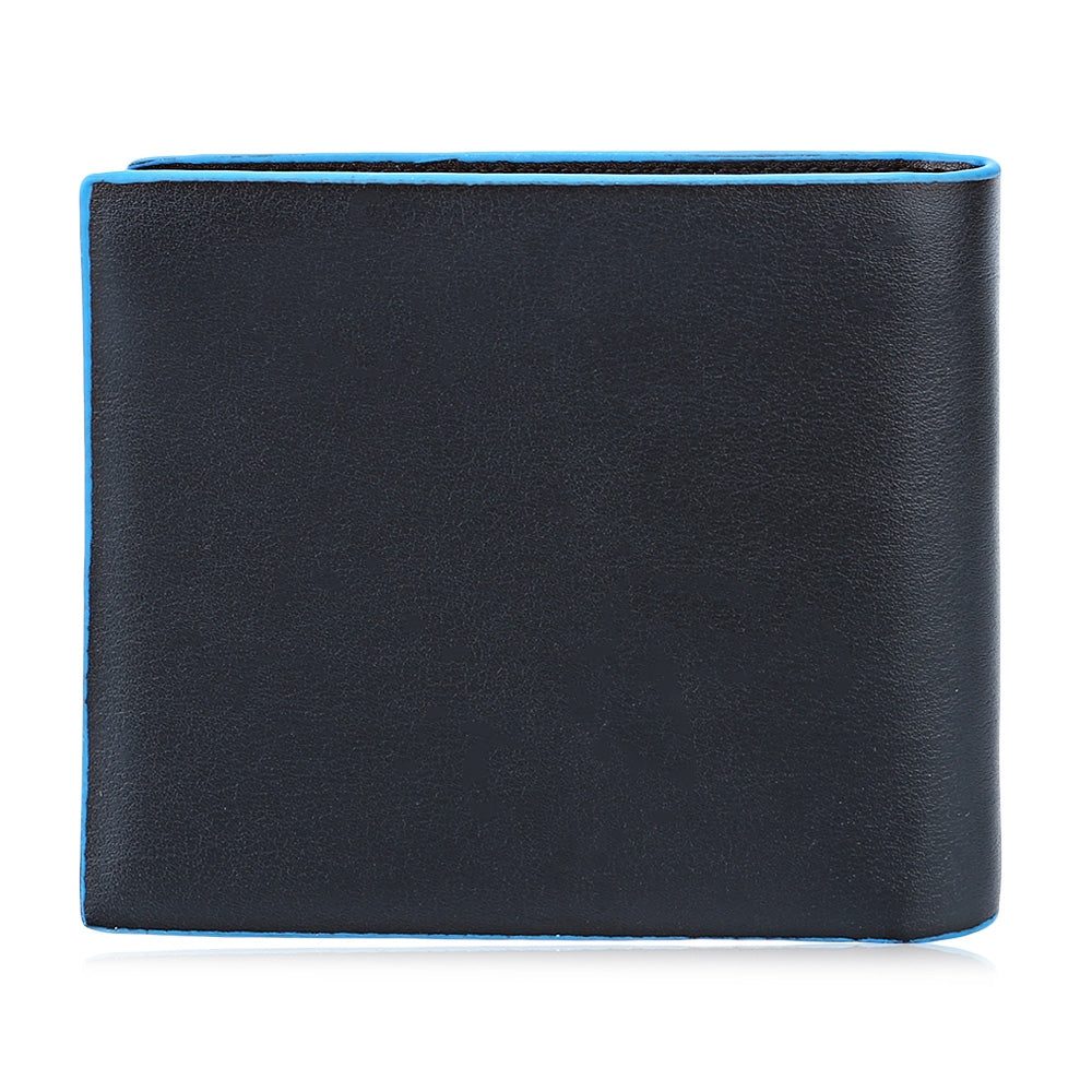 Fashionable Solid Color Men Short Open Cash Photo Card Wallet