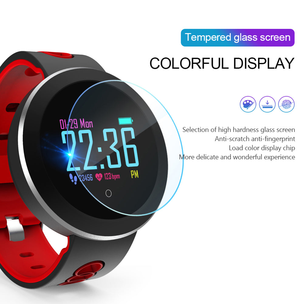 Waterproof Heart Rate Blood Pressure Wristband Fitness Tracker Smart Bracelet