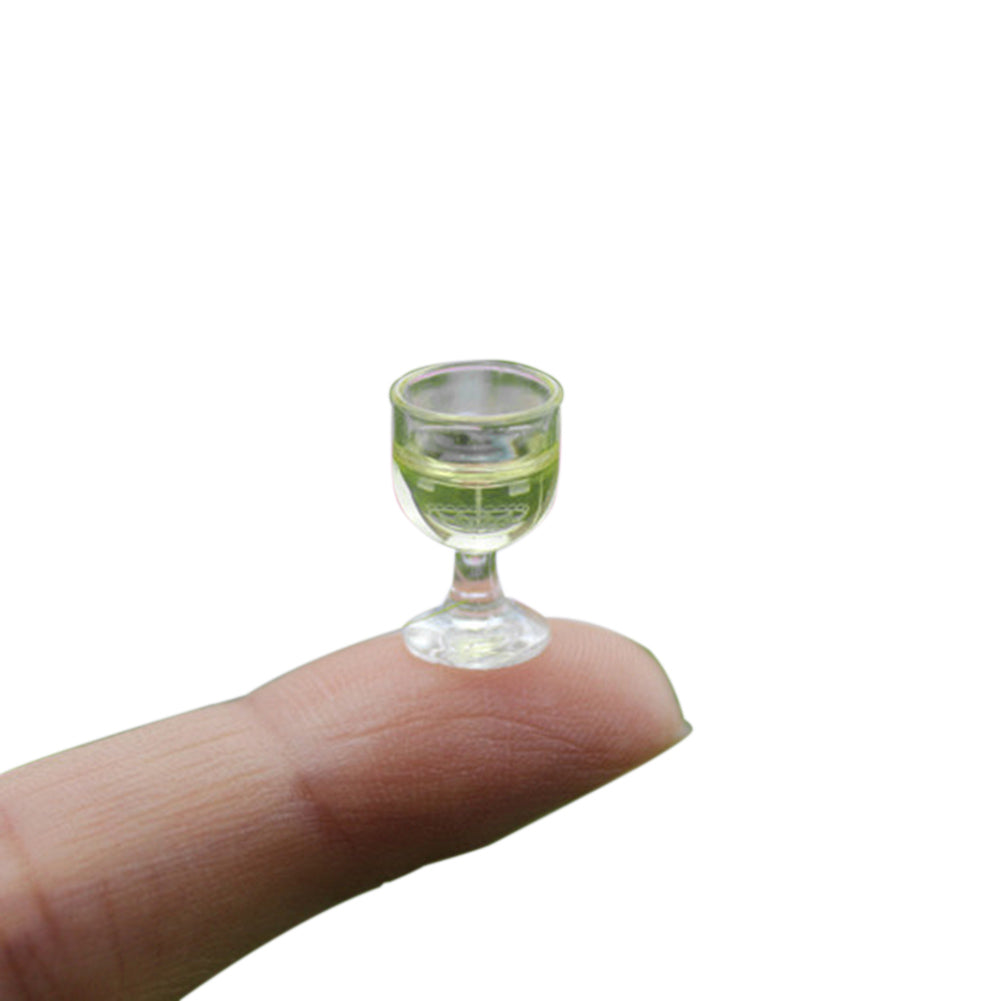 Mini Wine Glass Miniature Food Dollhouse 1:6 1:12 House Model Decor Supplies