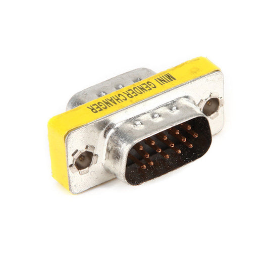 DB15 Male to Male Connector VGA SVGA 15 Pin M/M Converter Mini Gender Adapter