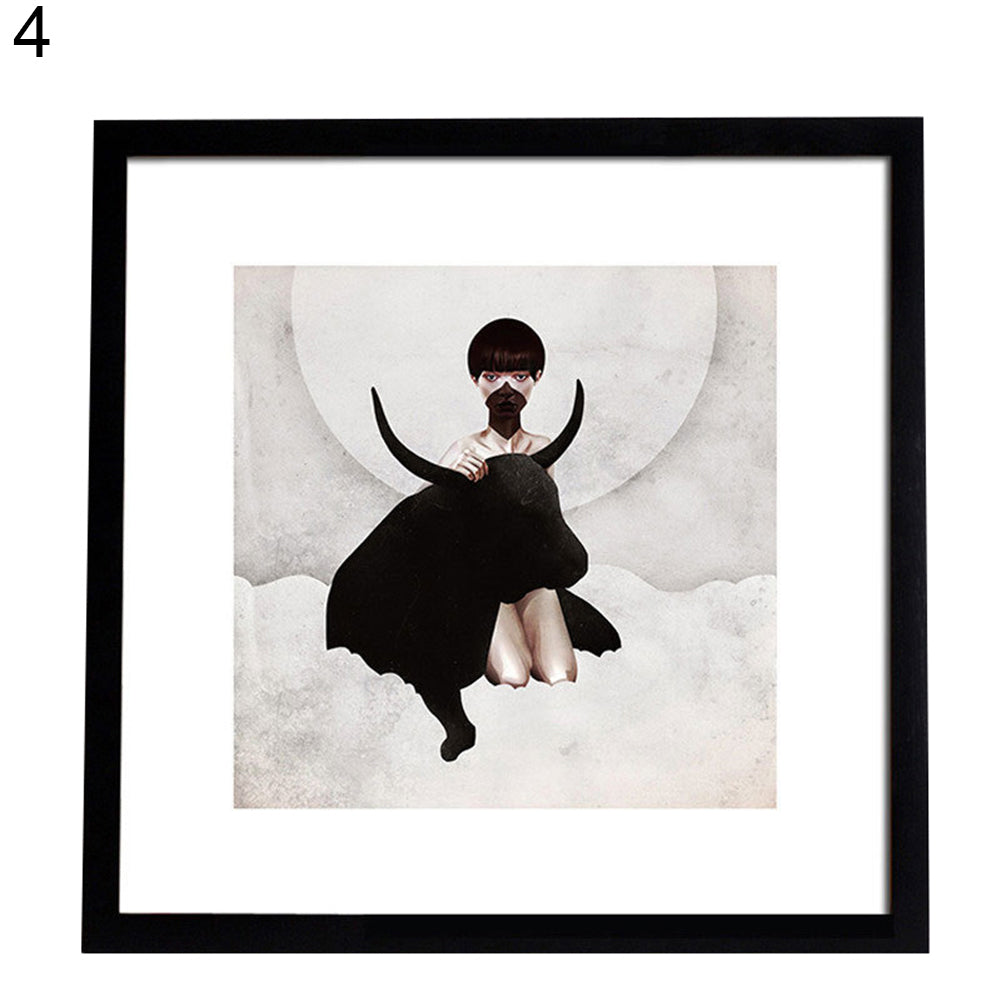 Nordic Black and White Figure Wall Art Canvas Painting Unframed Home Decoration