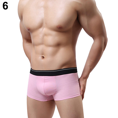 Men's Fashion Summer Sexy Breathable Underwear Bulge Pouch Boxer Shorts Briefs