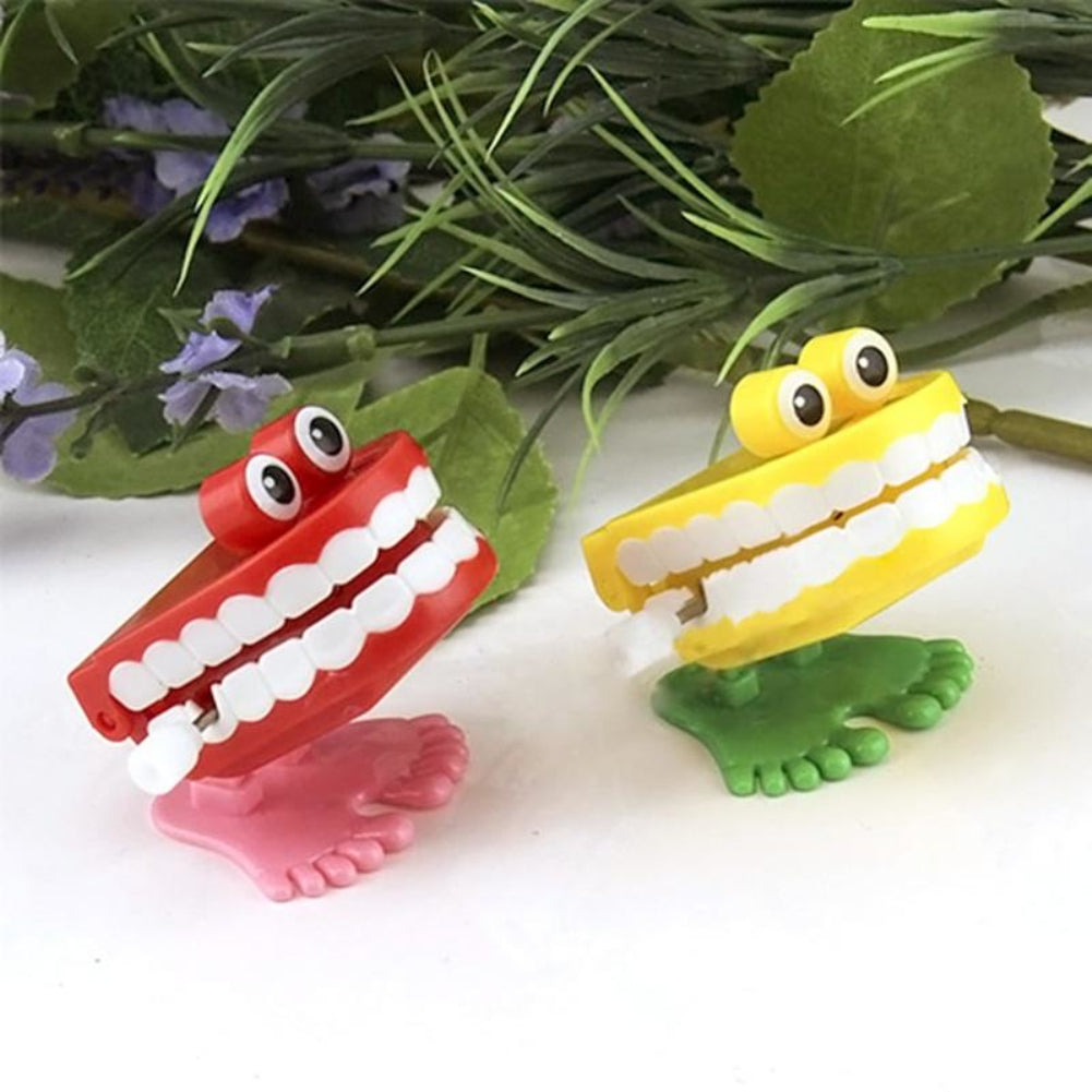 Cute Cartoon Jumping Tooth Baby Kids Dental Educational Clockwork Wind-up Toy
