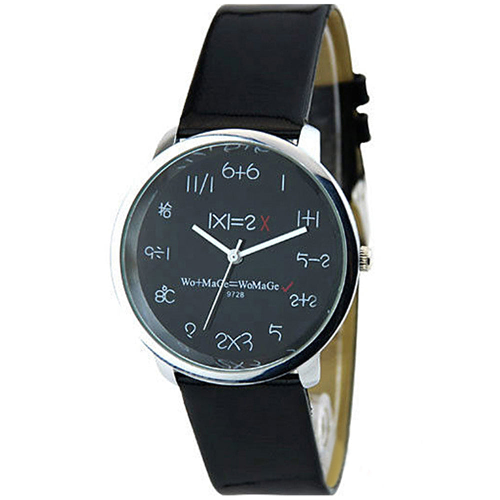 Ladies Chic Creative Mathematics Arithmetic Dial Quartz Candy Color Wrist Watch