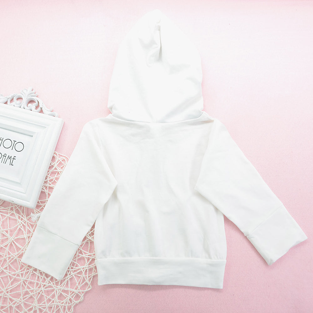 Baby Girl Infant Flower Pattern Long Sleeve Hoodie Pants Hairband Outfit Set