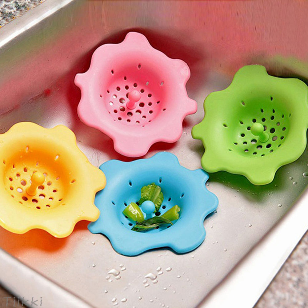 Cute Flower Shape Sink Strainer Waste Disposer Plug Drain Stopper Kitchen Tool