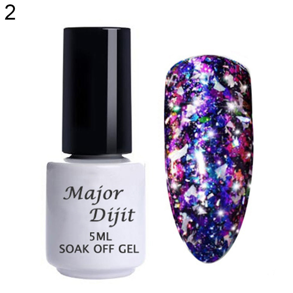5ml Women Finger Nail Art Gel Polish Glittering UV LED Lacquer Soak Off Varnish