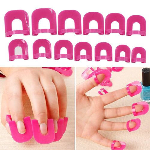 26 Pcs Nail Polish Edge Anti-Flooding Template Clips + 1 Pc Sticker Tool Set