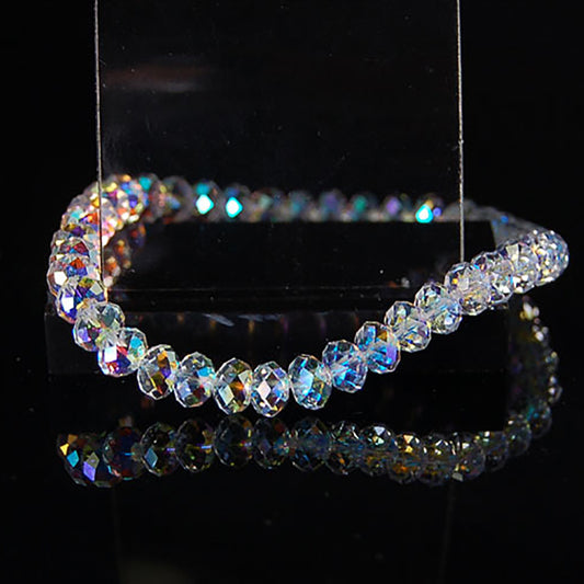 Fashion Elegant Faux Crystal Beads Shiny Elastic Bracelet Women Jewelry Gift