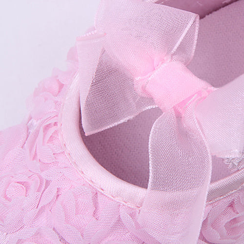 Toddler Baby Girls' Sweet Bowknot Rose Princess Shoes Prewalkers Soft Sole Flats