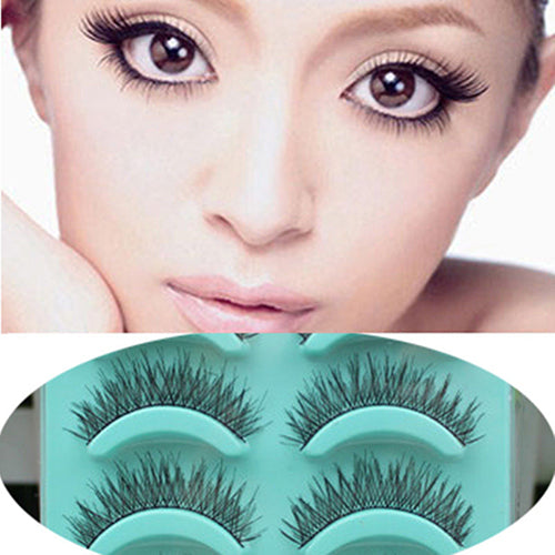 5 Pairs Soft Makeup Handmade Pretty Long Thick Cross False Eyelashes Eye Lashes