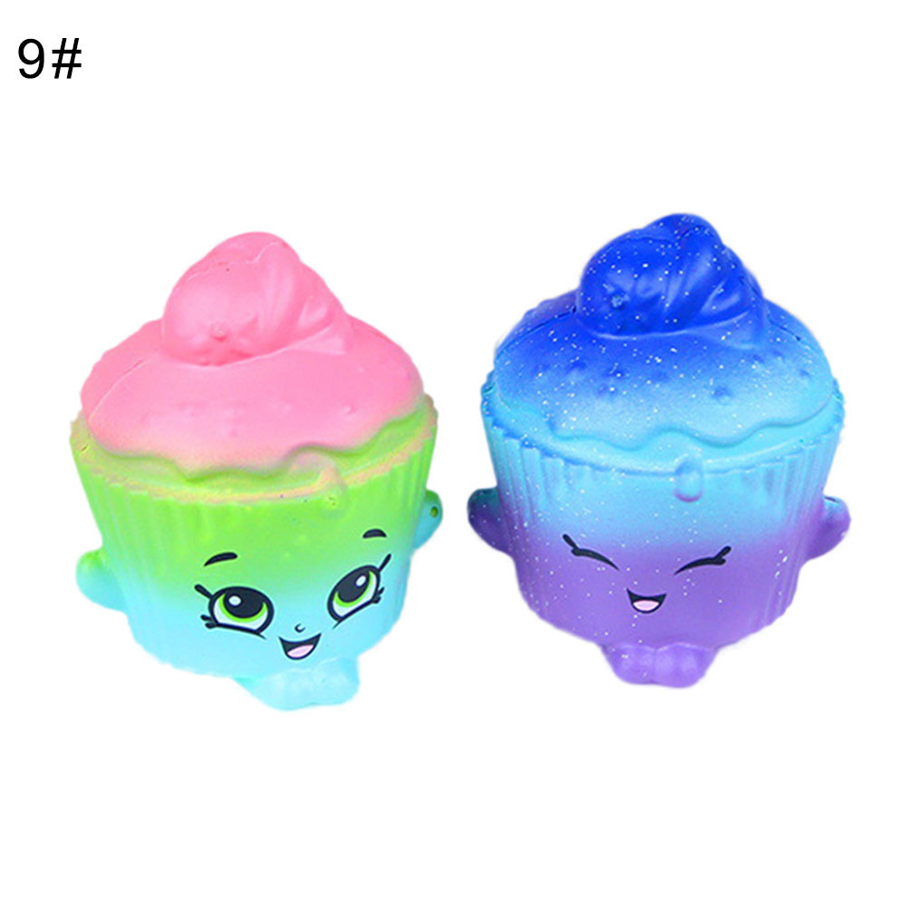 2Pcs Squishy Slow Rising Galaxy Broccoli Cake Stress Reliever Kids Squeeze Toys