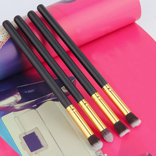 4Pcs Pro Makeup Brushes Set Foundation Powder Eyeshadow Eyeliner Lip Beauty Tool