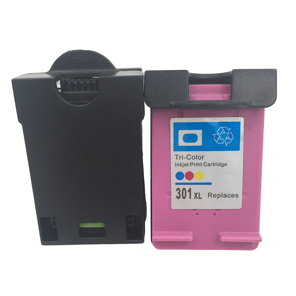 2Pcs Non-OEM Ink Print Cartridge Alternative for HP 301/301XLBK/301XLC Deskjet