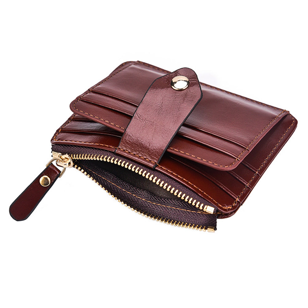 Retro Men Faux Leather Short Wallet Cash Card Organizer Mini Coin Purse Holder