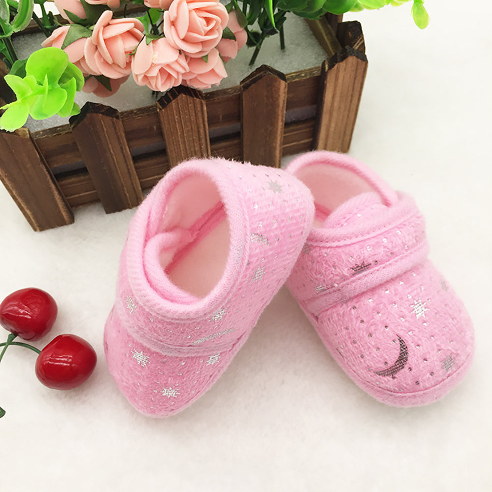 Toddler Kids Baby Girl Boy Anti-slip Magic Tape Prewalkers Soft Sole Flats Shoes