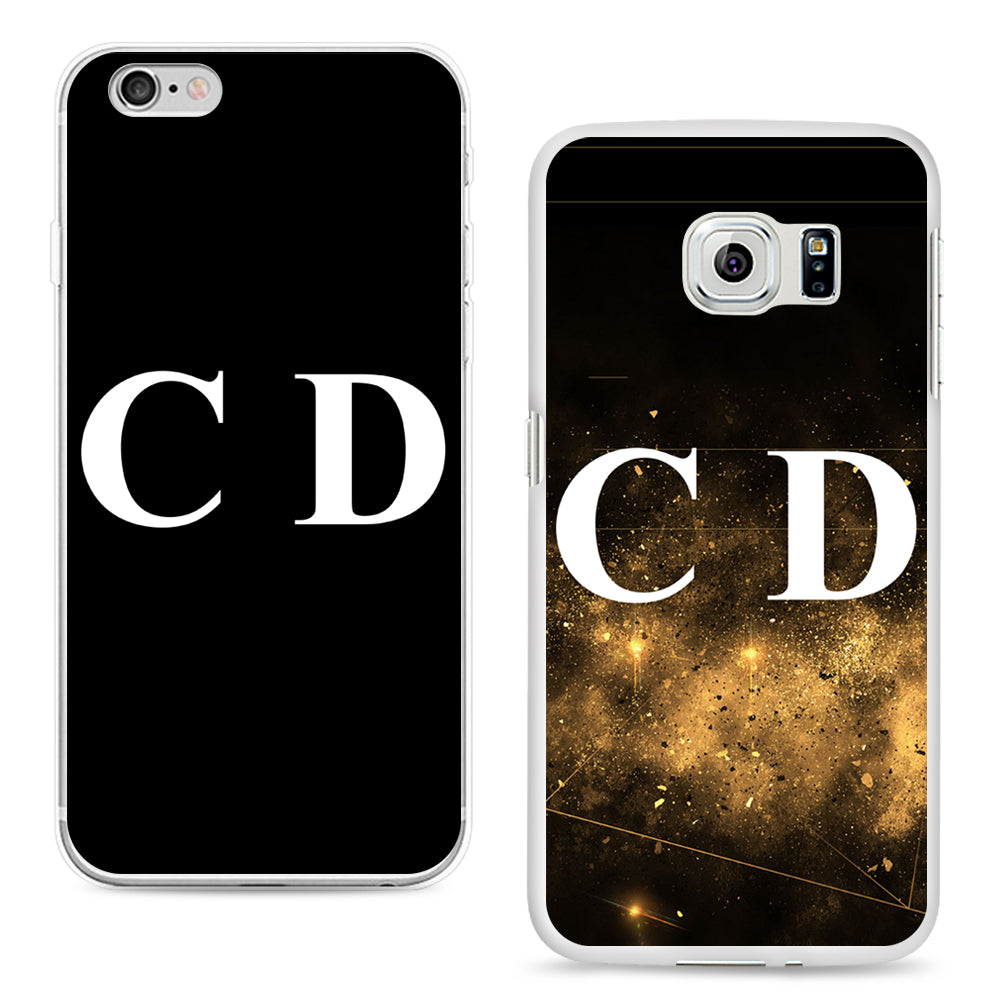 Stylish CD Letter Print Phone Case Cover for iPhone 7 Plus Samsung Galaxy S6 S5