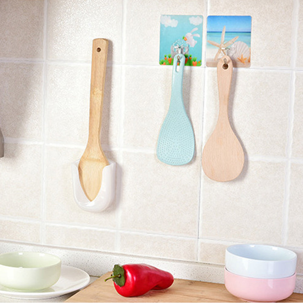 Rice Spoon Frame Sucker Storage Holder Rack Wall Hanger Kitchen Scaffolding