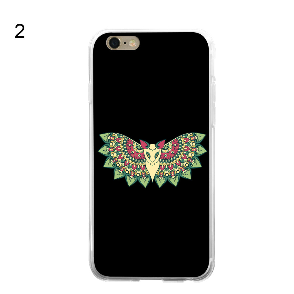 Multicolor Flying Owl Print Hard Back Case for iPhone 5C 6S 7 Samsung Galaxy S7