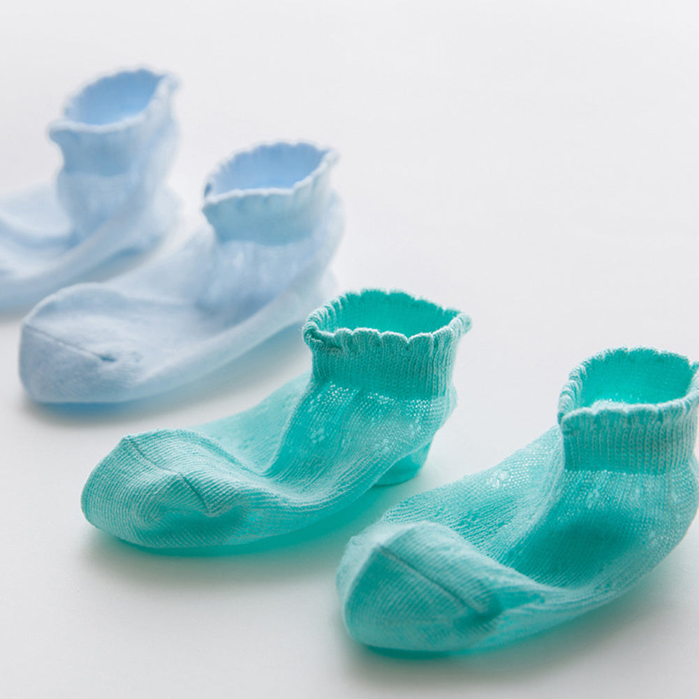 5 Pairs Baby Infants Summer Cotton Mesh Breathable Soft Ultrathin Short Socks