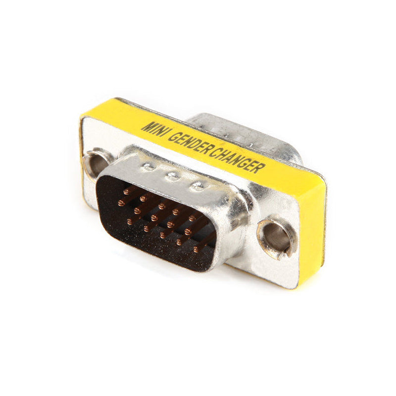 DB15 Male to Male Connector VGA SVGA 15 Pin M/M Converter Mini Gender Adapter