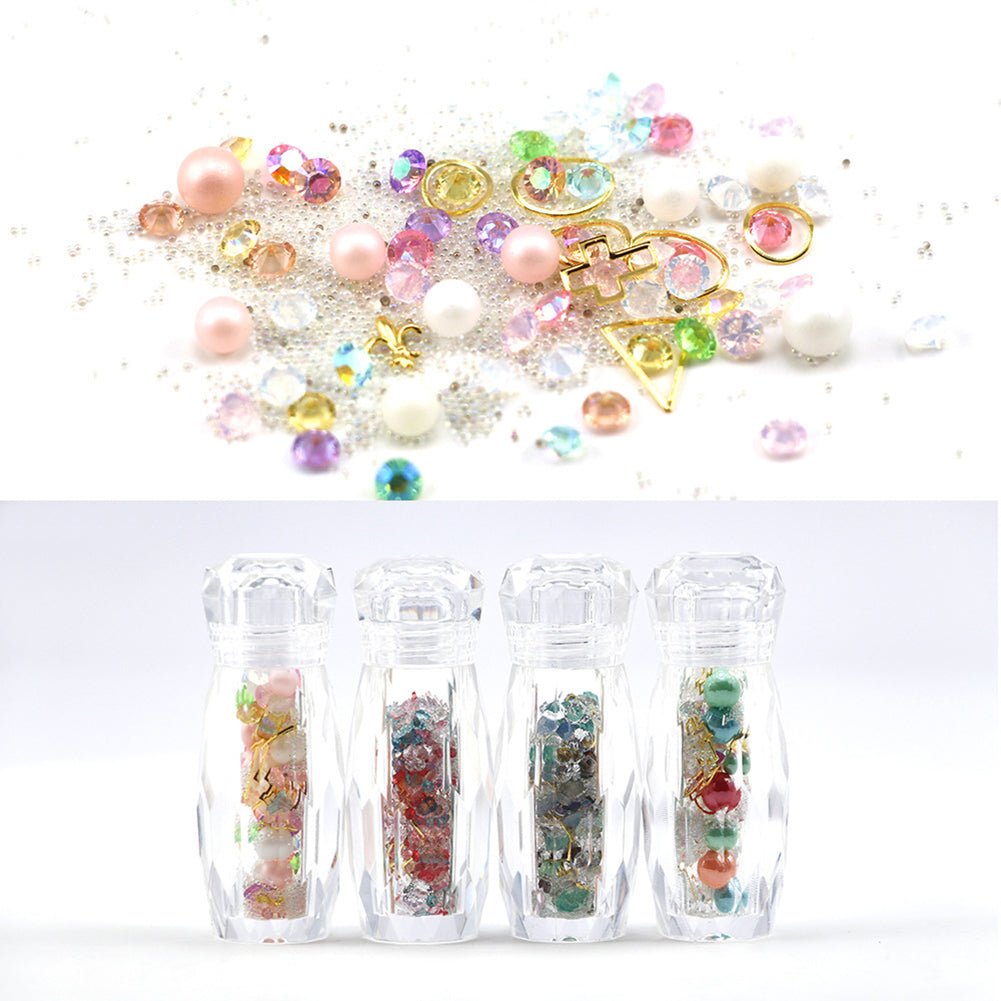 Mini Faux Pearl Rhinestone Stone Nail Art Decoration Salon DIY Manicure Tool
