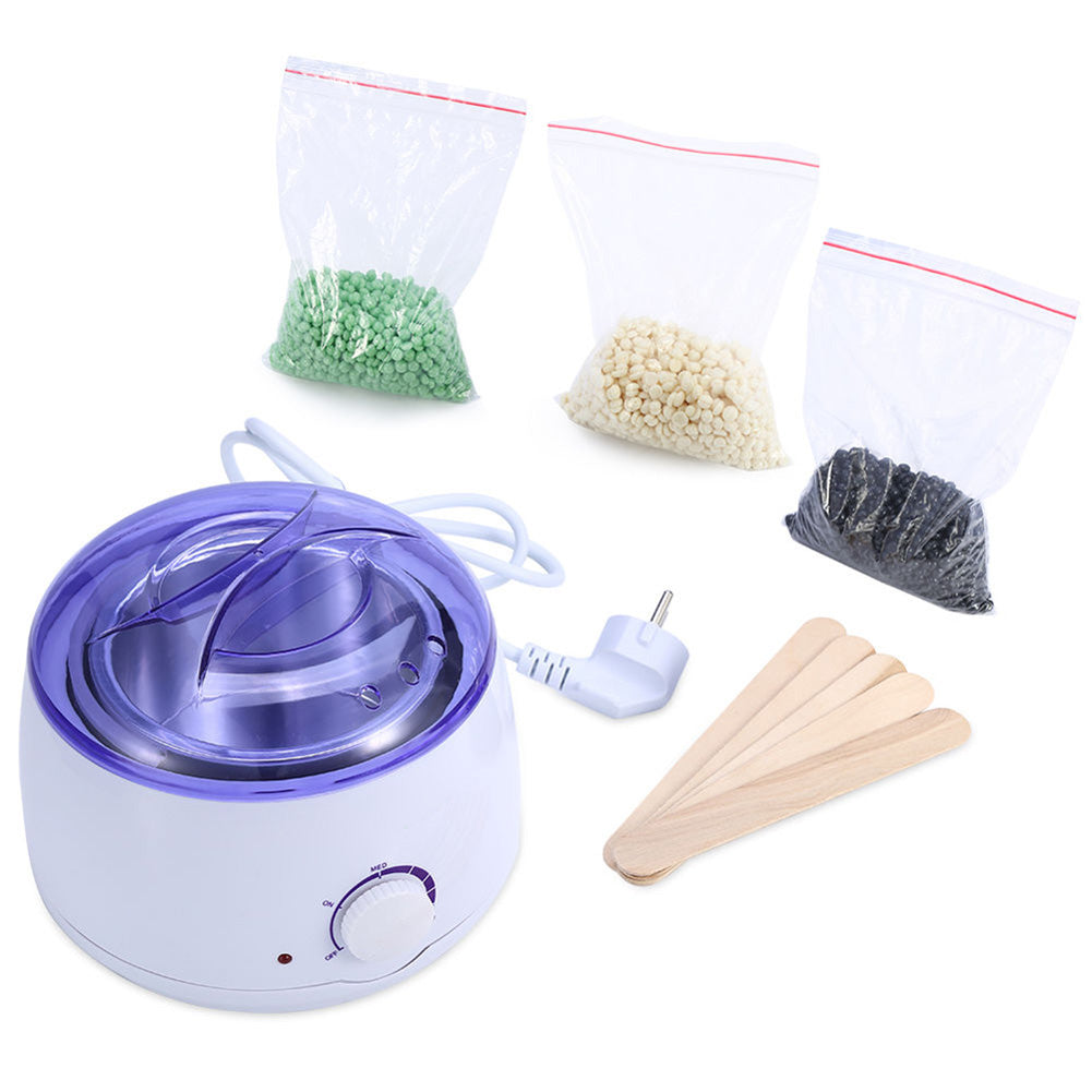 Pro Wax Kit Heater Pot Salon Waxing Hair Removal +100g Wax Bean+5Pcs Sticks