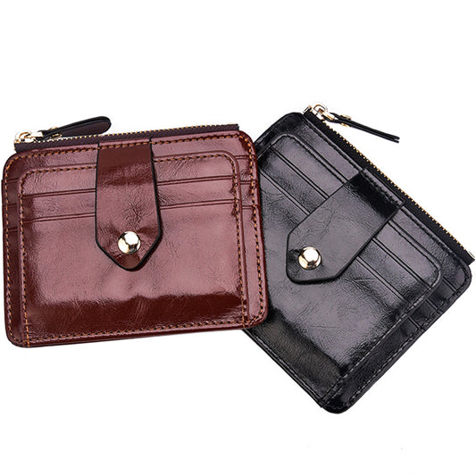 Retro Men Faux Leather Short Wallet Cash Card Organizer Mini Coin Purse Holder