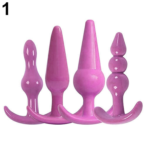 4 Pcs Soft Butt Plugs Adult Product Beads Shape Anal Plug Massager Mini Sex Toy