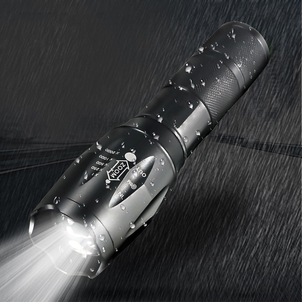 2Pcs 15000Lm Bright Outdoor Tactical T6 Zoomable Aluminum Alloy Flashlight Torch