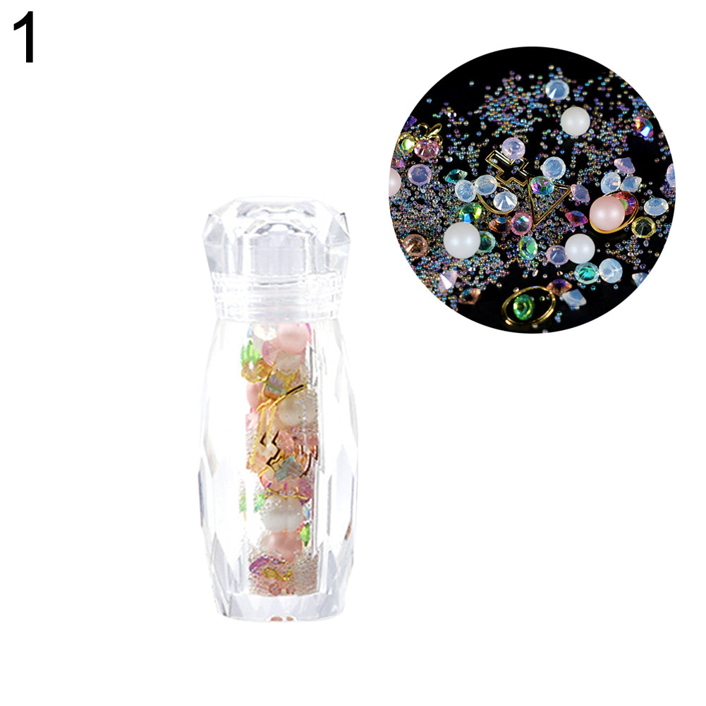 Mini Faux Pearl Rhinestone Stone Nail Art Decoration Salon DIY Manicure Tool