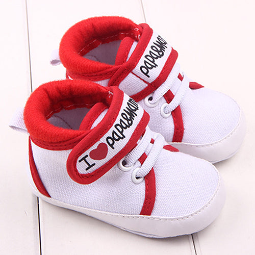 Toddler Baby Boys Girls I Love Papa Mama Letter Print Prewalkers Sneakers Shoes