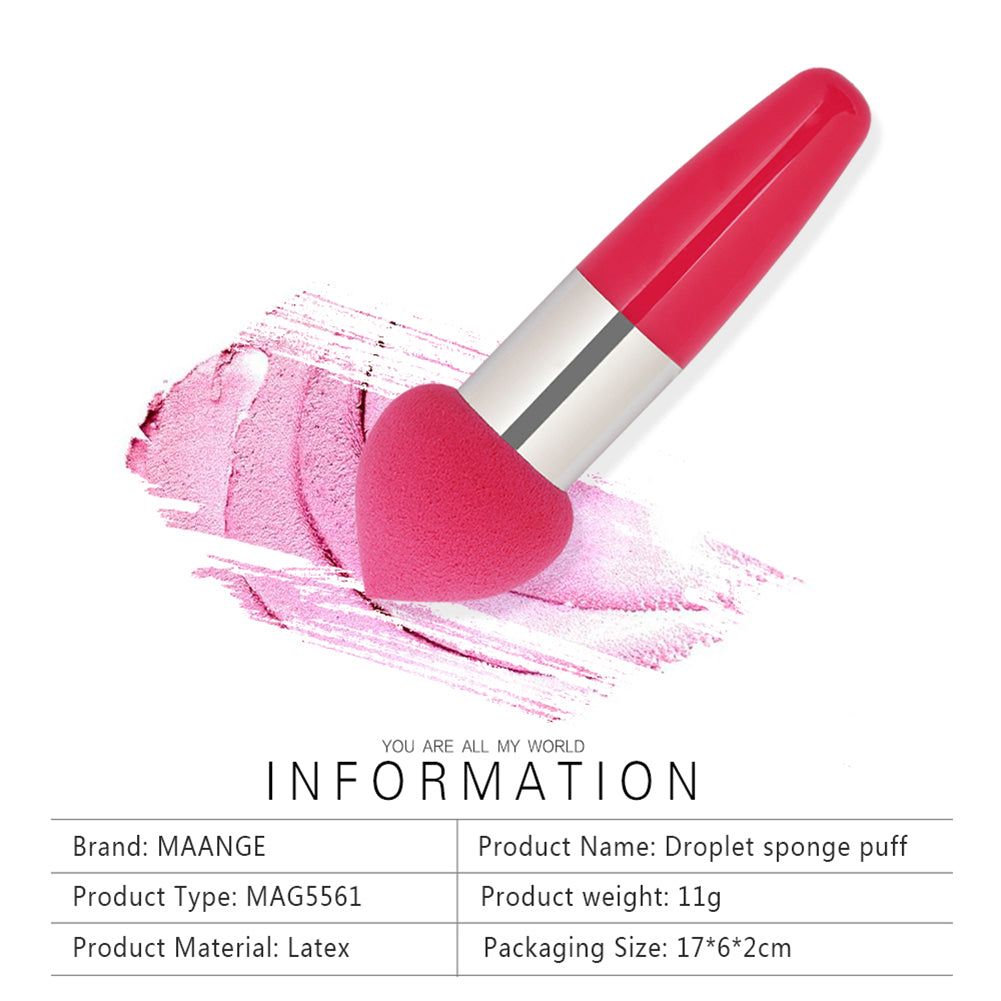 Cute Soft Peach Shape Head Cosmetic Make Up Foundation Sponge Face Puff Stick