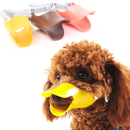Dog Anti Bite Duck Mouth Shape Dog Mouth Cover Silicone Biteproof Pet Muzzle