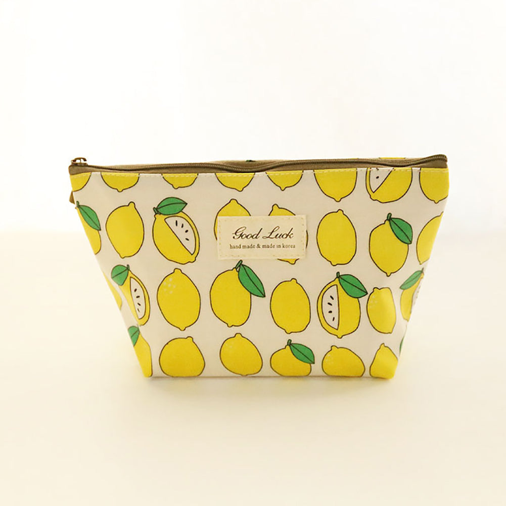 Cartoon Fruit Animals Women Cosmetic Make up Storage Bag Organizer Zipper Pouch