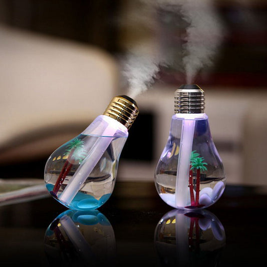 Mini Bulb Air Humidifier Diffuser Essential Oil Ultrasonic Aroma Mist Purifier
