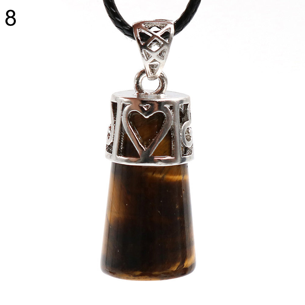 Vintage Cylinder Crystal Faux Gemstones Pendant for Necklace DIY Jewelry Making