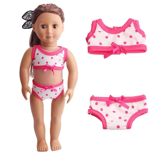 Cute Underwear Bowknot Polka Dot Top Panties for American Girl Doll 18 inch