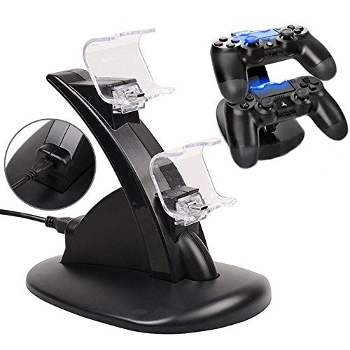 Dual USB Charging Charger Docking Station Stand for Playstation 4 PS4 Controller