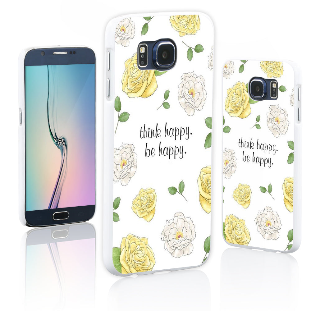 Think Happy Flower Phone Case Cover for iPhone X 8 Samsung S8 Huawei P9 Xiaomi
